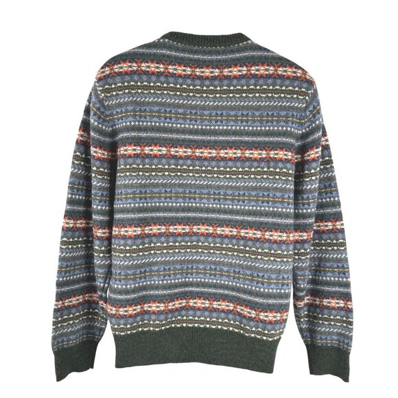 J. Crew Lambswool Blend Fair Isle Crewneck Sweater Mens Large FS-1332 - Picture 4 of 7